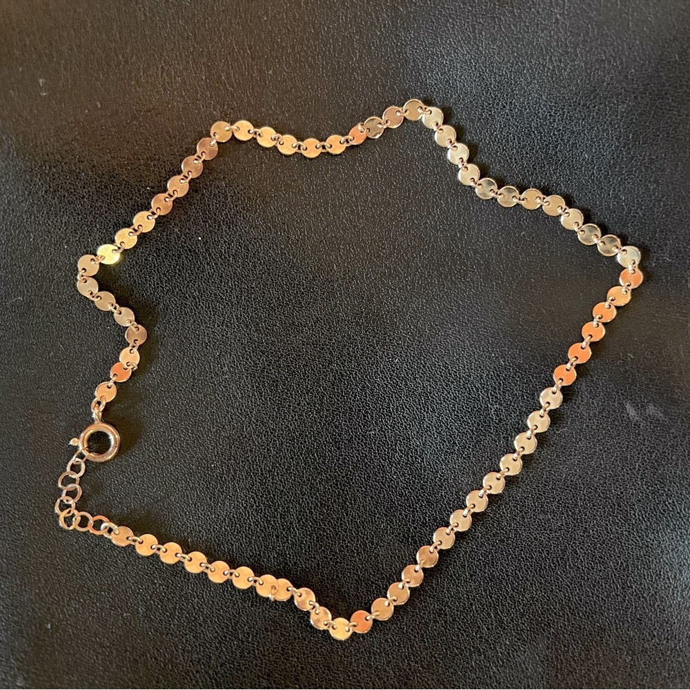 Gold Plated Disk Necklace